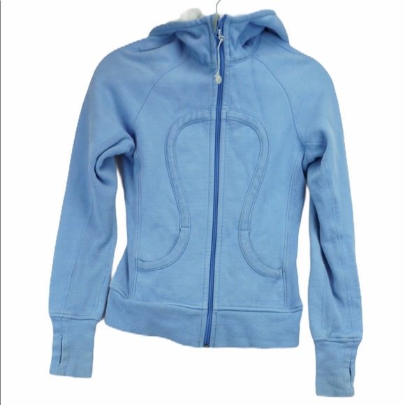 lululemon athletica Tops - Lululemon size 4 baby blue scuba hoodie